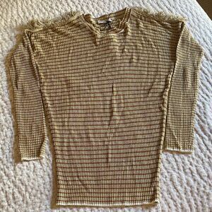 Sonia Rykiel Paris Tan Checkered Blouse